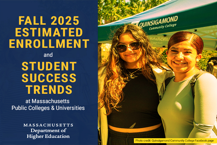 students picture walking on the Quinsigamond Community College