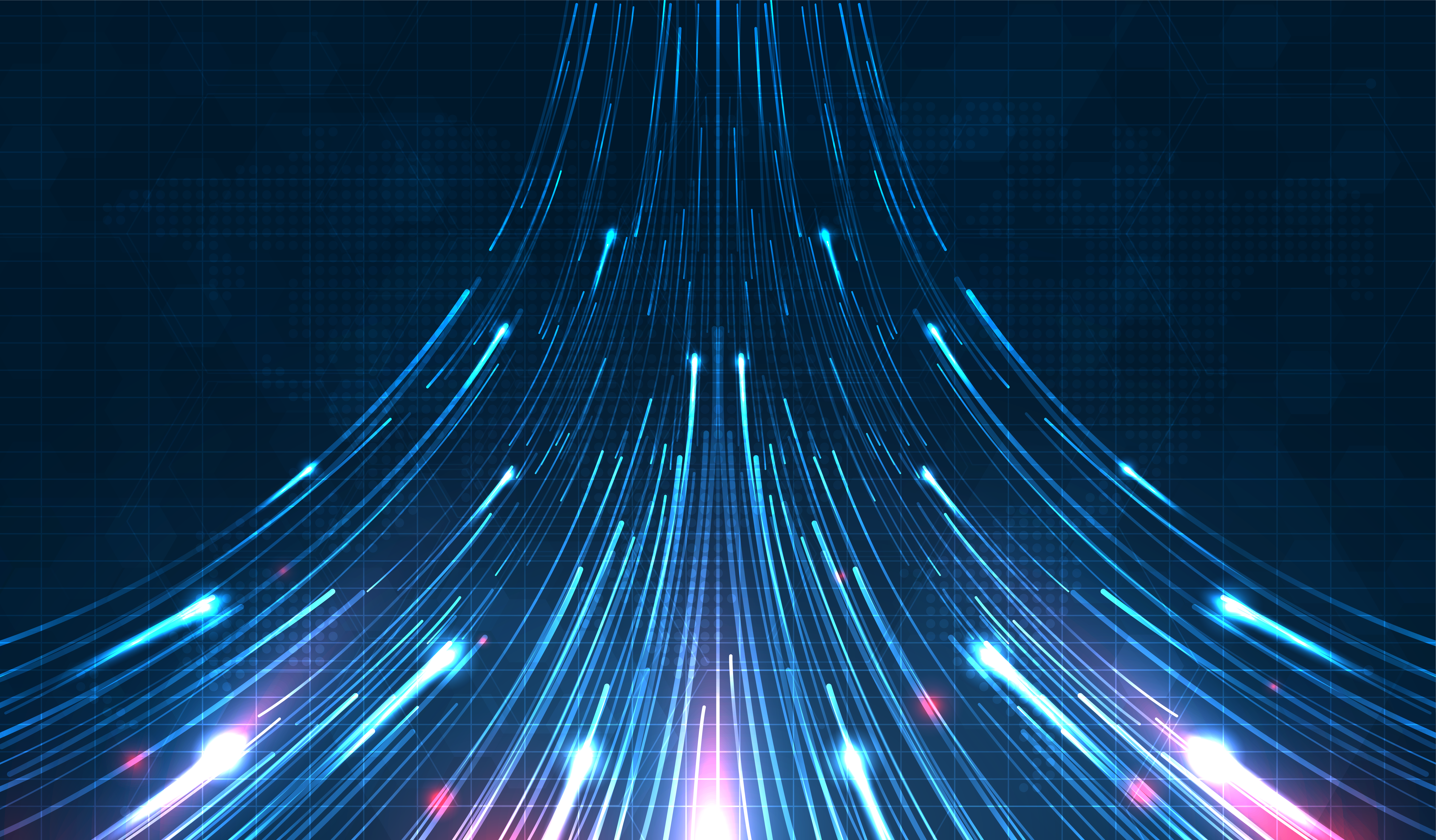 Abstract technology background showing information flowing down