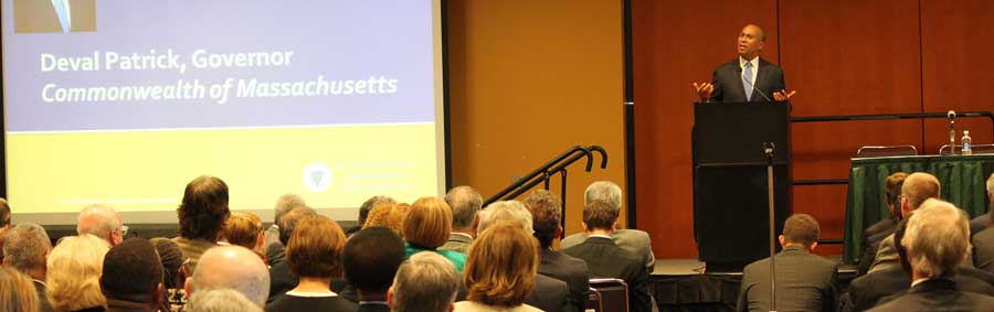 Governor Deval Patrick speaks at the 2014 Annual Trustees Conference