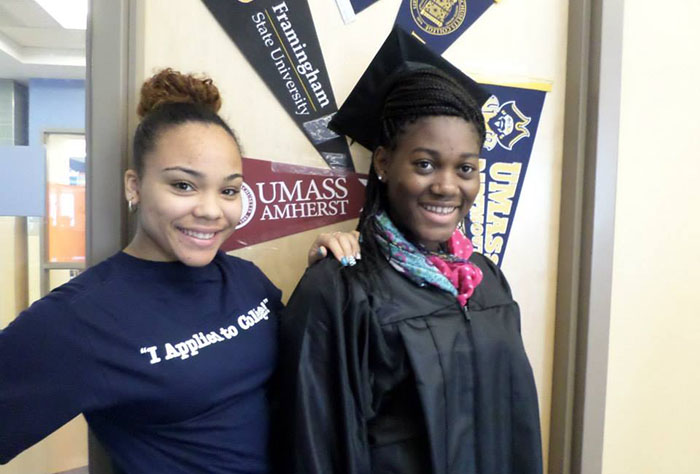 Students at the Massachusetts College Application Celebration